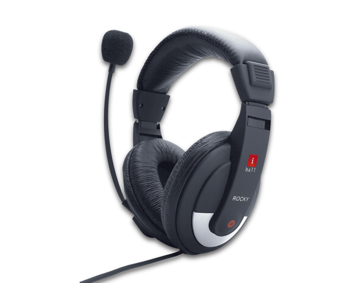 IBALL HEADPHONE ROCKY WITH MIC (DOUBLE PIN)